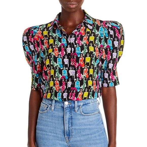 Colorful Patterned Women's Top - Picture 1 of 4